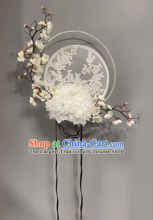 Chinese Style Blue And White Porcelain Headdress Catwalk Model Competition Exaggerated Makeup Modeling National Tide White Ancient Style Cheongsam Hair Accessories