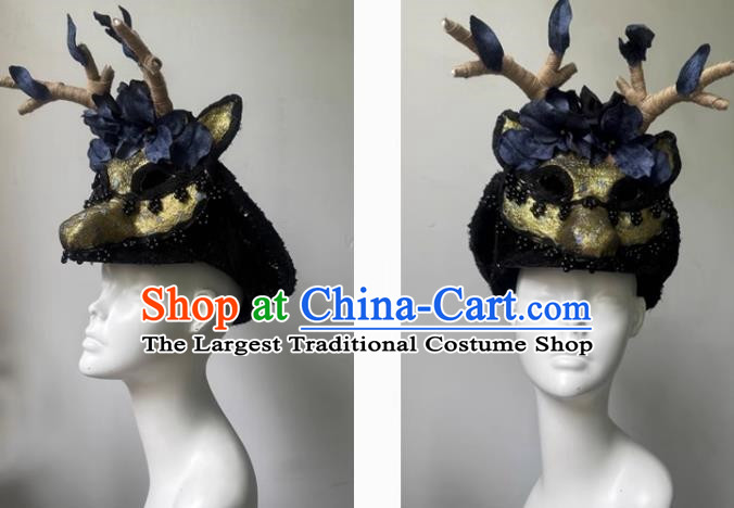 Cosplay Animal Antler Mask Makeup Halloween Headdress Hat