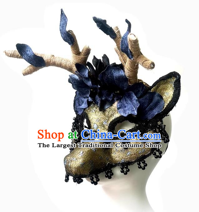 Cosplay Animal Antler Mask Makeup Halloween Headdress Hat