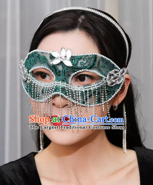 Tassel Mask Masquerade Half Cover Face Mask Antique Lace Eye Mask Party Gathering