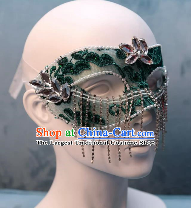 Tassel Mask Masquerade Half Cover Face Mask Antique Lace Eye Mask Party Gathering