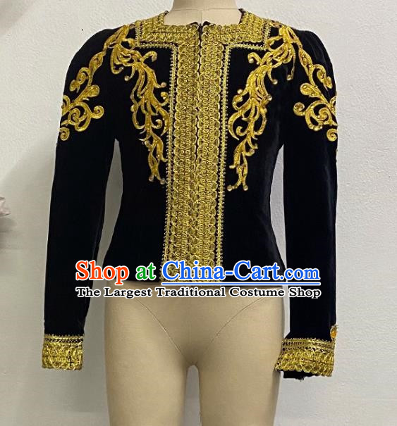 Men Cardigan Court Ballet Clothing Single Top Art Examination Performance Clothing