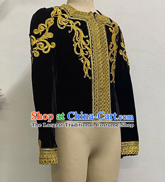 Men Cardigan Court Ballet Clothing Single Top Art Examination Performance Clothing