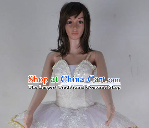 Children Dance Performance Costumes Professional Ballet TUTU Gauze Skirt Disc Skirt Pearl Decoration Stage Costume