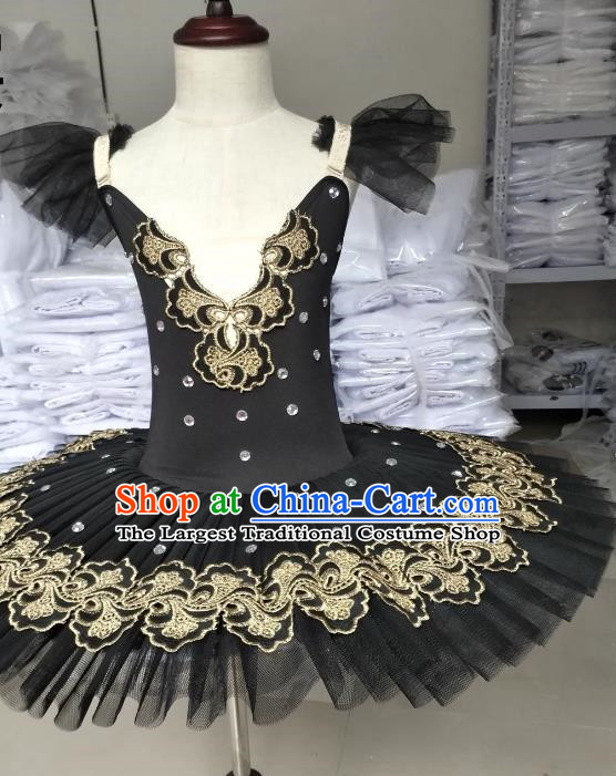 Children Professional Ballet Skirt Girls Little Swan Performance Dance Costume Female Gauze Skirt TUTU Tutu Skirt