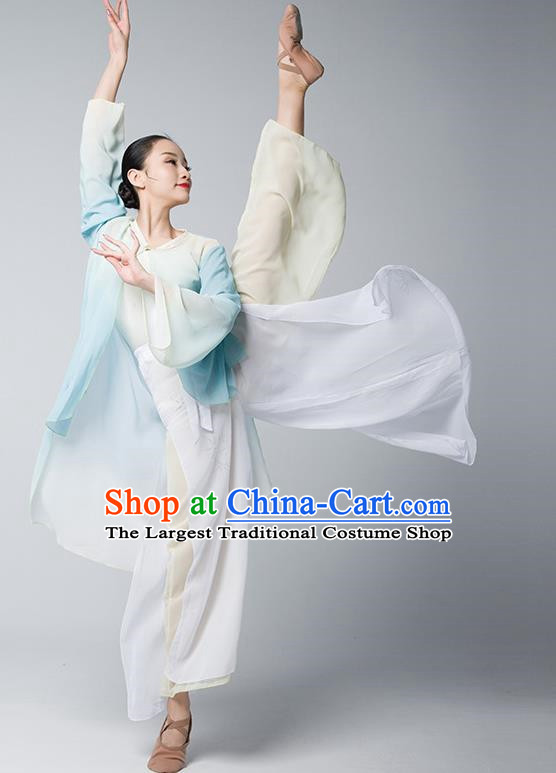 Classical Dance Clothing Women Elegant Practice Clothing National Chinese Dance Body Rhyme Gradient Art Examination Performance Clothing Dance Gauze