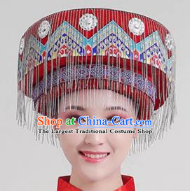 Ethnic Minority Hat Miao Tujia Zhuang Headdress Female Performance Stage Jewelry Yi Naxi