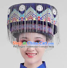 Ethnic Minority Hat Miao Tujia Zhuang Headdress Female Performance Stage Jewelry Yi Naxi