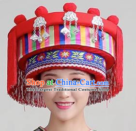 Ethnic Minority Hat Miao Tujia Zhuang Headdress Female Performance Stage Jewelry Yi Naxi