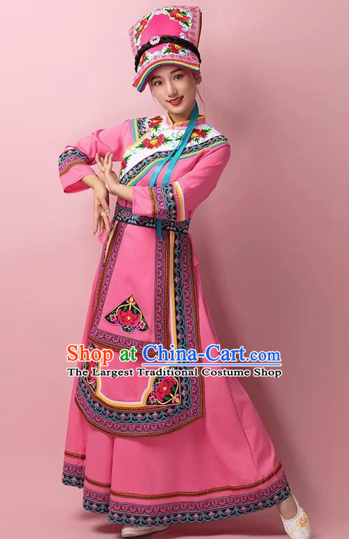 Qiang Clothing Female Yi Ethnic Minority Clothing Sichuan Yi Female Clothing Stage Performance Costume Long Skirt