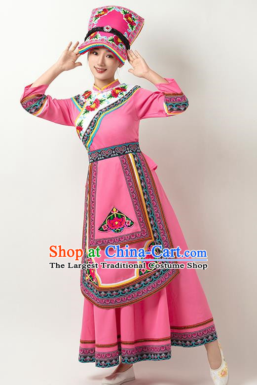 Qiang Clothing Female Yi Ethnic Minority Clothing Sichuan Yi Female Clothing Stage Performance Costume Long Skirt