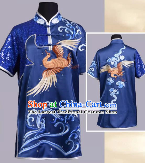 Martial Arts Performance Clothing Competition Color Clothing Embroidery Cloud Crane Same Style For Men And Women