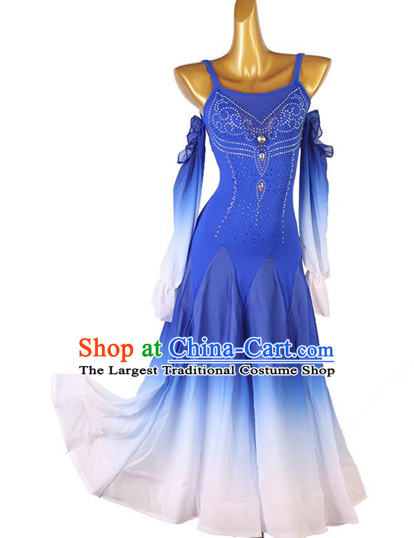 High End Modern Dance Dress Shows A Big Show Competition Dress National Standard Dance Dress Waltz Ballroom Dance Skirt