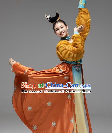 Chinese Classical Dance Han Tang Dance Lantern Dance Performance Group Dance Dress