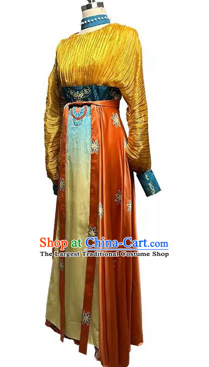 Chinese Classical Dance Han Tang Dance Lantern Dance Performance Group Dance Dress