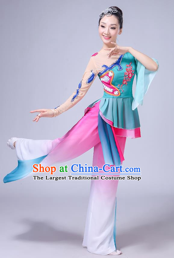 Performance Costume Female Adult Elegant Classical Dance Style Yangko Costume Fan Dance National Dance Costume