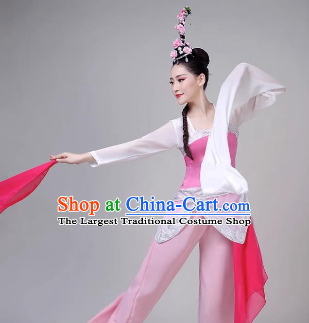 Classical Dance Costume Female Elegant Water Sleeve Performance Costume National Group Dance Taoli Cup Stage Taoyao Performance Costume