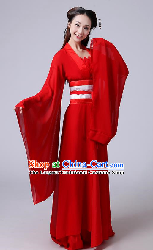 Heroine Little Dragon Girl White Liu Yifei Ancient Costume Seven Fairies Costume