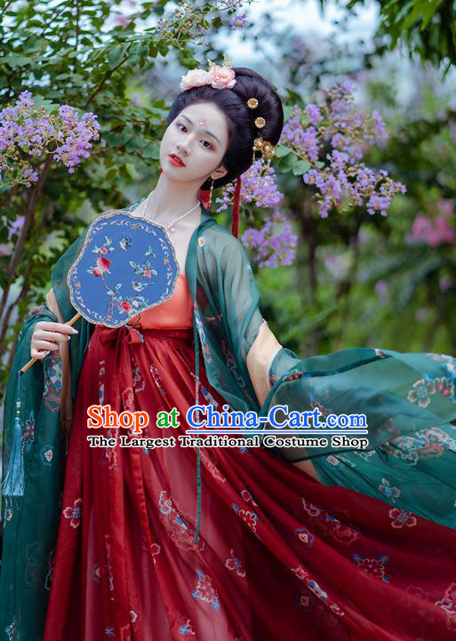 Plus Size Ancient Chinese Female Costumes Tang Dynasty Court Woman Clothing Traditional Empress Hanfu Dress