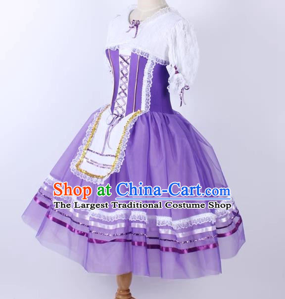 Children Court Style Lace Ballet Dance Skirt Long Skirt Yarn Skirt Performance Costume Stage Costume