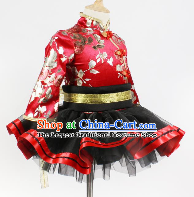 Long Sleeved Spring And Autumn Chinese Style Children Ballet Modern Performance Costume Performance Stage Costume