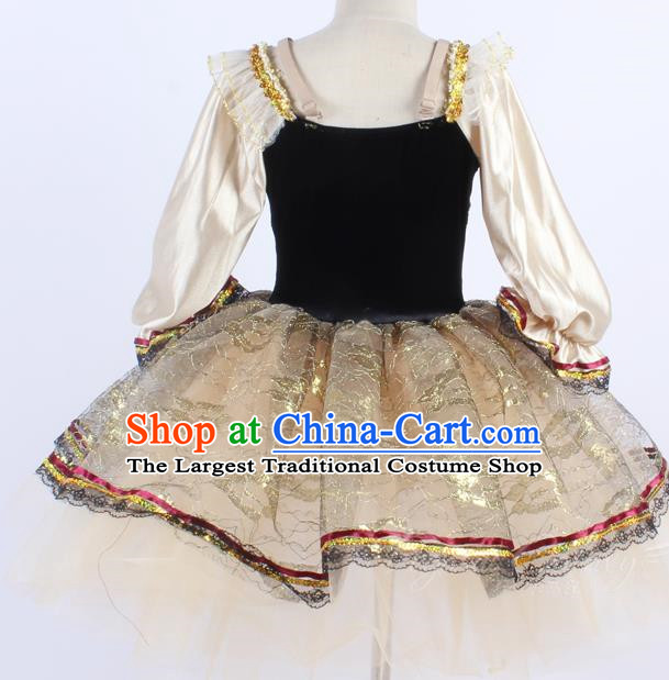 Lace Court Style Children Female Long And Short Ballet Dance Skirt Gauze Skirt Stage Performance Costume