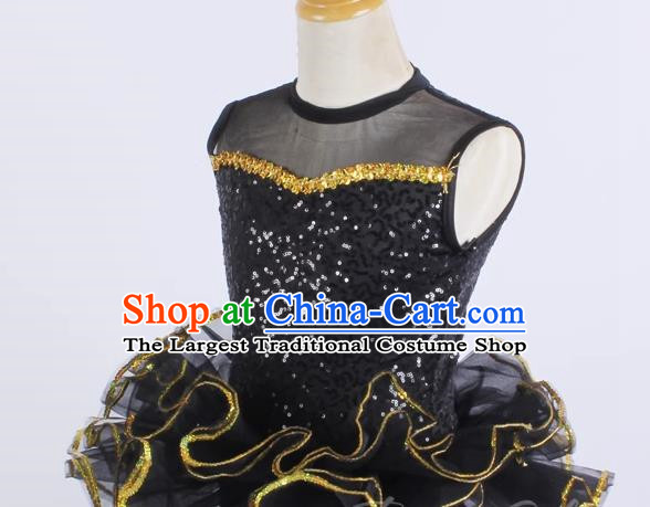 Children Girls Sequin Spring And Summer Tutu Skirt Stage Costume Ballet Dance Skirt Performance Costume