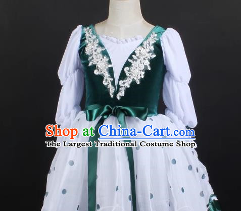 Children Spring And Autumn Long Sleeved Gauze Skirt Ballet Dance Skirt Performance Costume Stage Costume