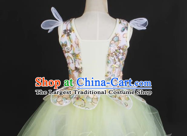 Children Gauze Skirt Girls Ballet Dance Skirt Performance Costume Stage Dress Princess Dress