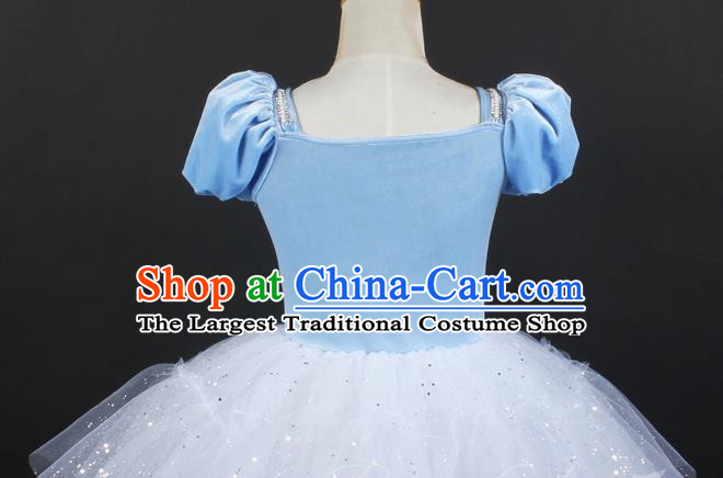 Children Gauze Skirt Puff Sleeve Tutu Skirt Stage Costume Performance Costume