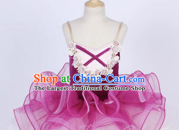 Children Female Princess Dress Spring And Summer Performance Costumes Ballet Skirt Stage Costumes Performance Costumes