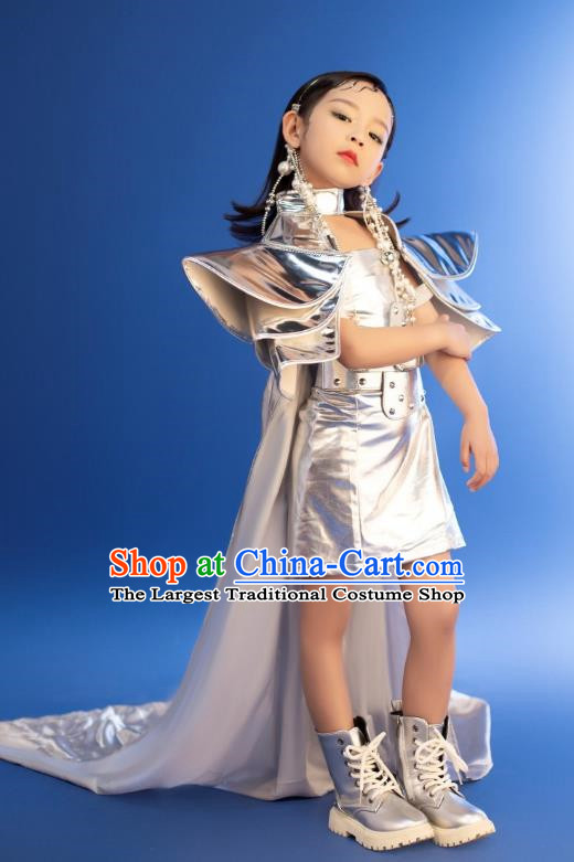 Girls Chinese Style Dress Metaverse Technology Trendy Clothing Punk Cool Catwalk Competition