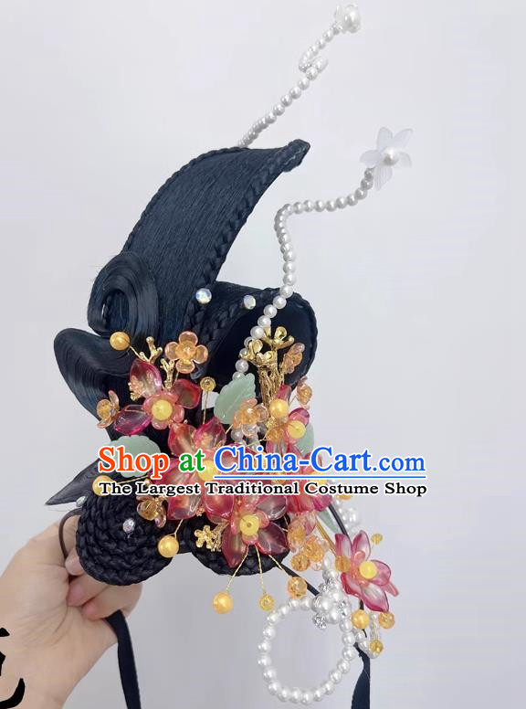 Flower God Dance Headgear Beijing Dance Academy Dance Stage Performance Wig Hair Accessories