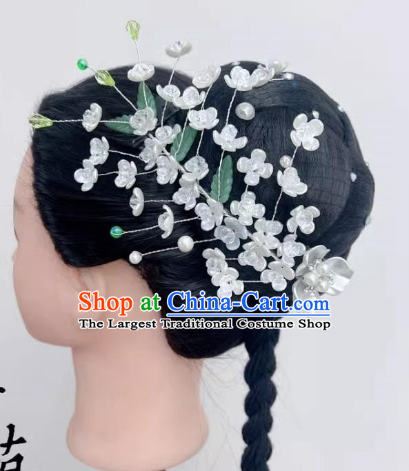 Classical Jasmine Dance Performance Headdress Flower Blooming Feelings Wig Hair Decoration Opening Group Dance Folk Dance Jewelry