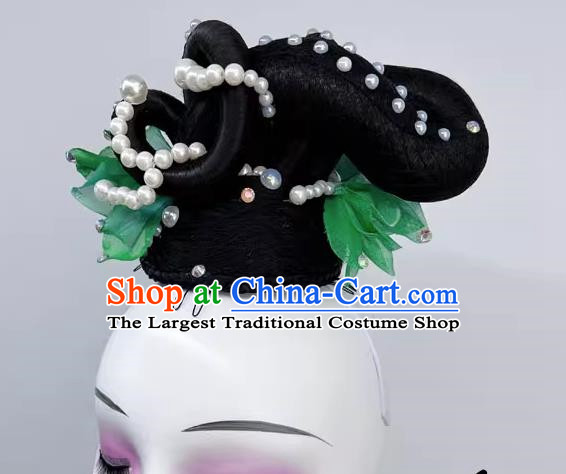 Chinese Classical Dance Performance Repertoire Drunk Qingbo Dance Headdress Art Examination Performance Hair Decoration Wig