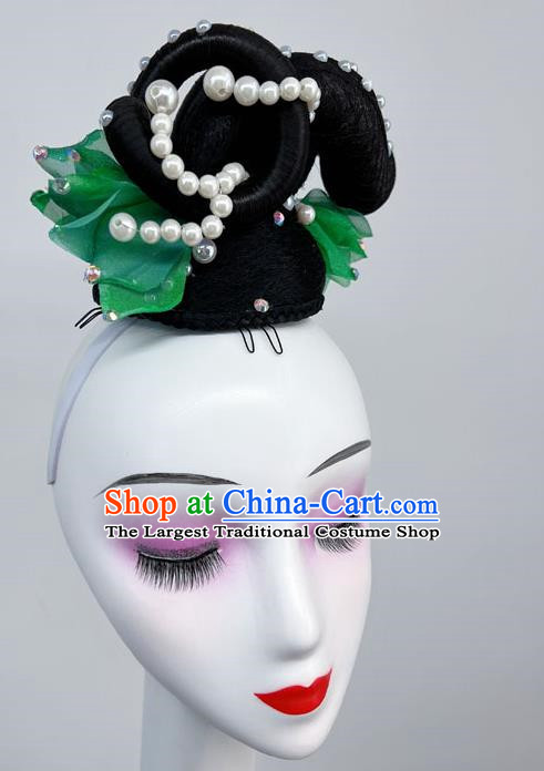 Chinese Classical Dance Performance Repertoire Drunk Qingbo Dance Headdress Art Examination Performance Hair Decoration Wig