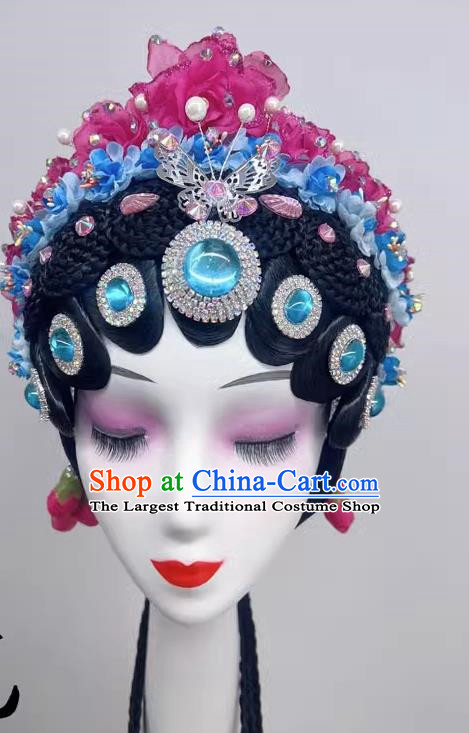 Chinese Dance National Style Opera Headdress Dance Headdress Wig Spring Boudoir Dream National Dance Art Examination Performance Headdress