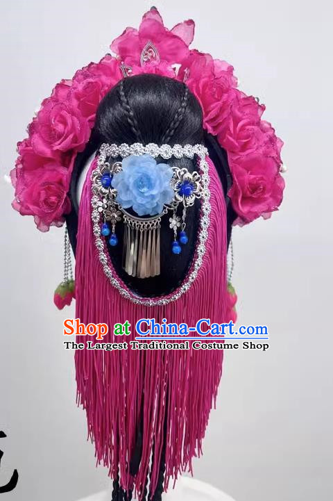 Chinese Dance National Style Opera Headdress Dance Headdress Wig Spring Boudoir Dream National Dance Art Examination Performance Headdress