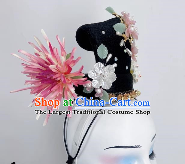 Chinese Classical Dance Drunk Flower Shade Dance Headdress Drunk Flower Shade Performance Headdress National Dance Wig Hair Decoration Art Examination Headdress