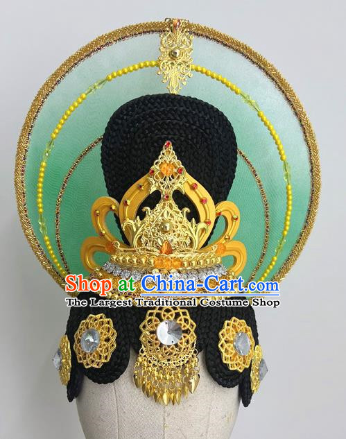 Chinese Classical Dance Dunhuang Dance Headdress Kaling Pinga Flying Performance Performance Headdress Retro Buddha Aperture Hair Ornament