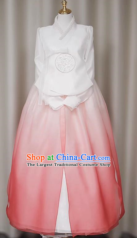 Korean Ladies Hanbok Palace Style Embroidered Performance Dress
