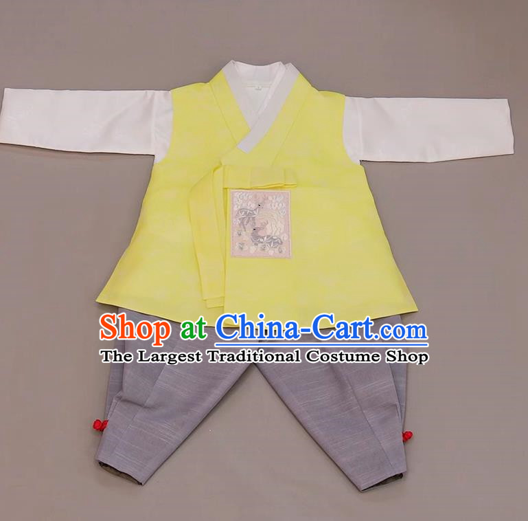 Korean Boy Hanbok 100 Day Birthday Party Performance Photography Clothing