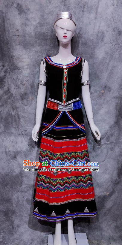 Yunnan Wa Ethnic Minority Costumes Catwalk Show Dance Costumes