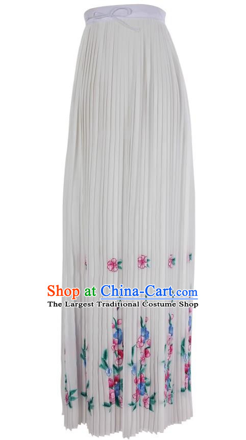 Pleated Skirt Shaoxing Opera Beijing Opera Kunqu Opera Huadan Miss Xiaodan Embroidered Skirt