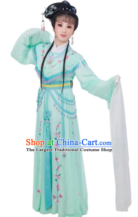 Green Huadan Costume Yue Opera Miss Xiaodan Costume Chinese Style Ancient Costume