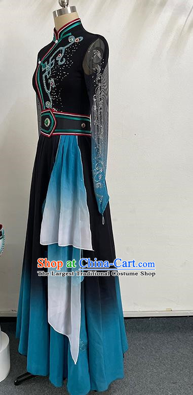 China Mongolian Dance Costume Ethnic Style Dance Costume Chopsticks Dance Elegant Big Swing Self Cultivation Art Test Practice Performance Costume