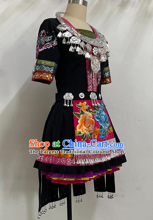 National Dance Costume Miao Golden Pheasant Dazzle Beauty Dance Costume Art Test Practice Folk Dance Costume Performance Costume