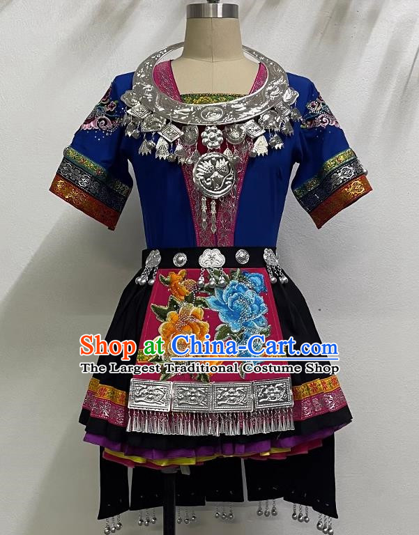 National Dance Costume Miao Golden Pheasant Dazzle Beauty Dance Costume Art Test Practice Folk Dance Costume Performance Costume