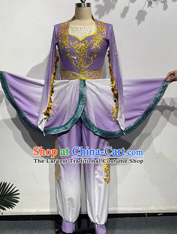 Uyghur Dance Performance Clothing for Adults Practicing Kung Fu Female Students Art Examination Grade China Xinjiang Performance Clothing