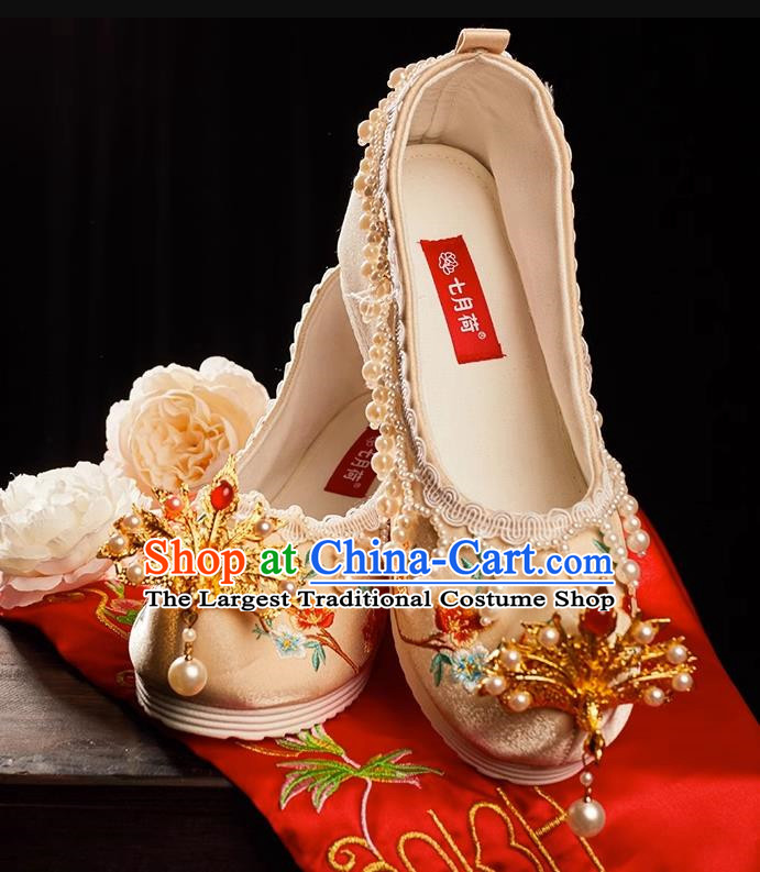 Golden Luxury Wedding Shoes Antique Wedding Shoes